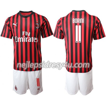 Fotbalový Dres AC Milán BORINI 11 Dětské Domácí 2019/20
